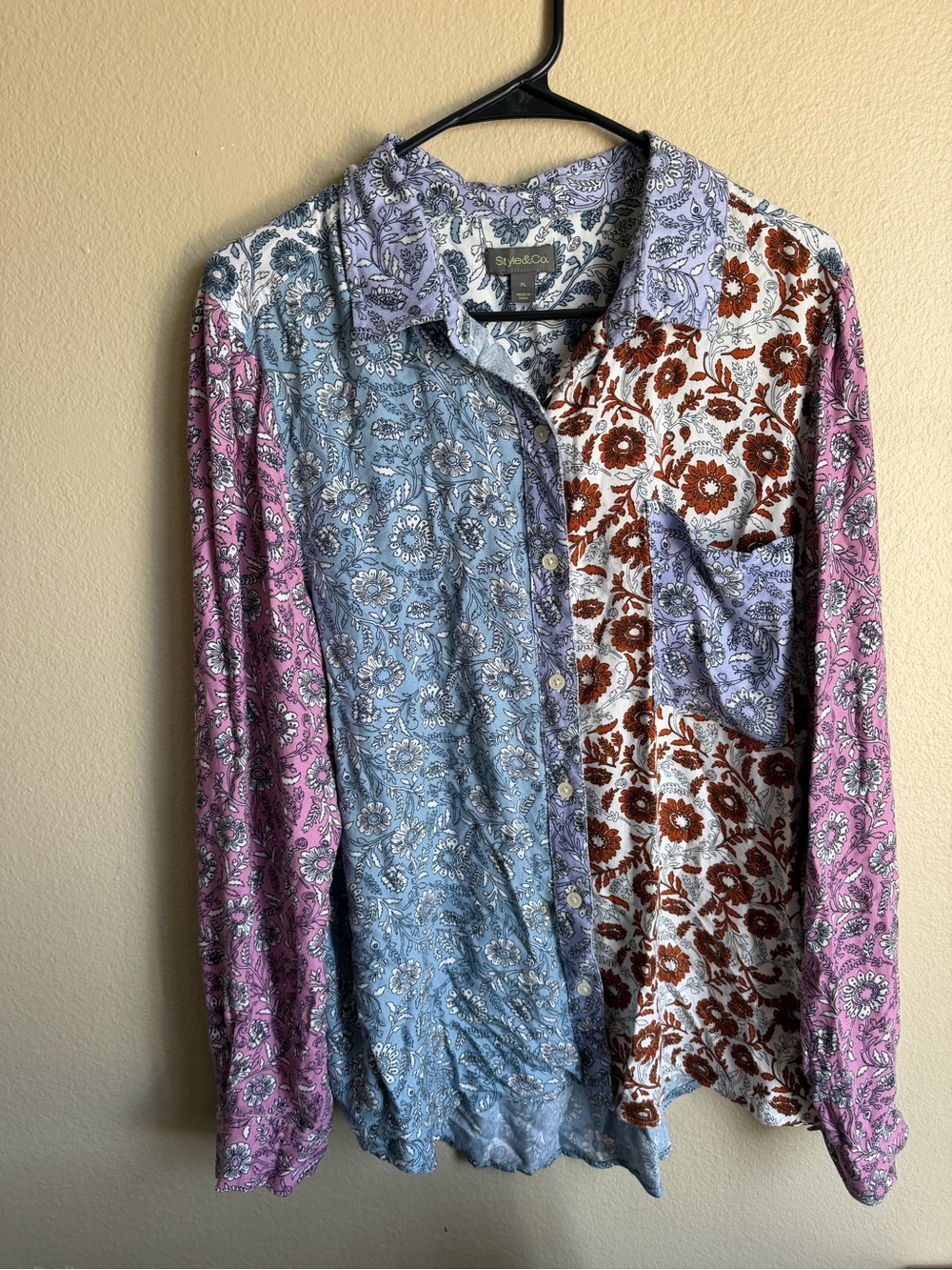 Stylish Mix-Print Women Button-Up Shirt by Style & Co. - Multi